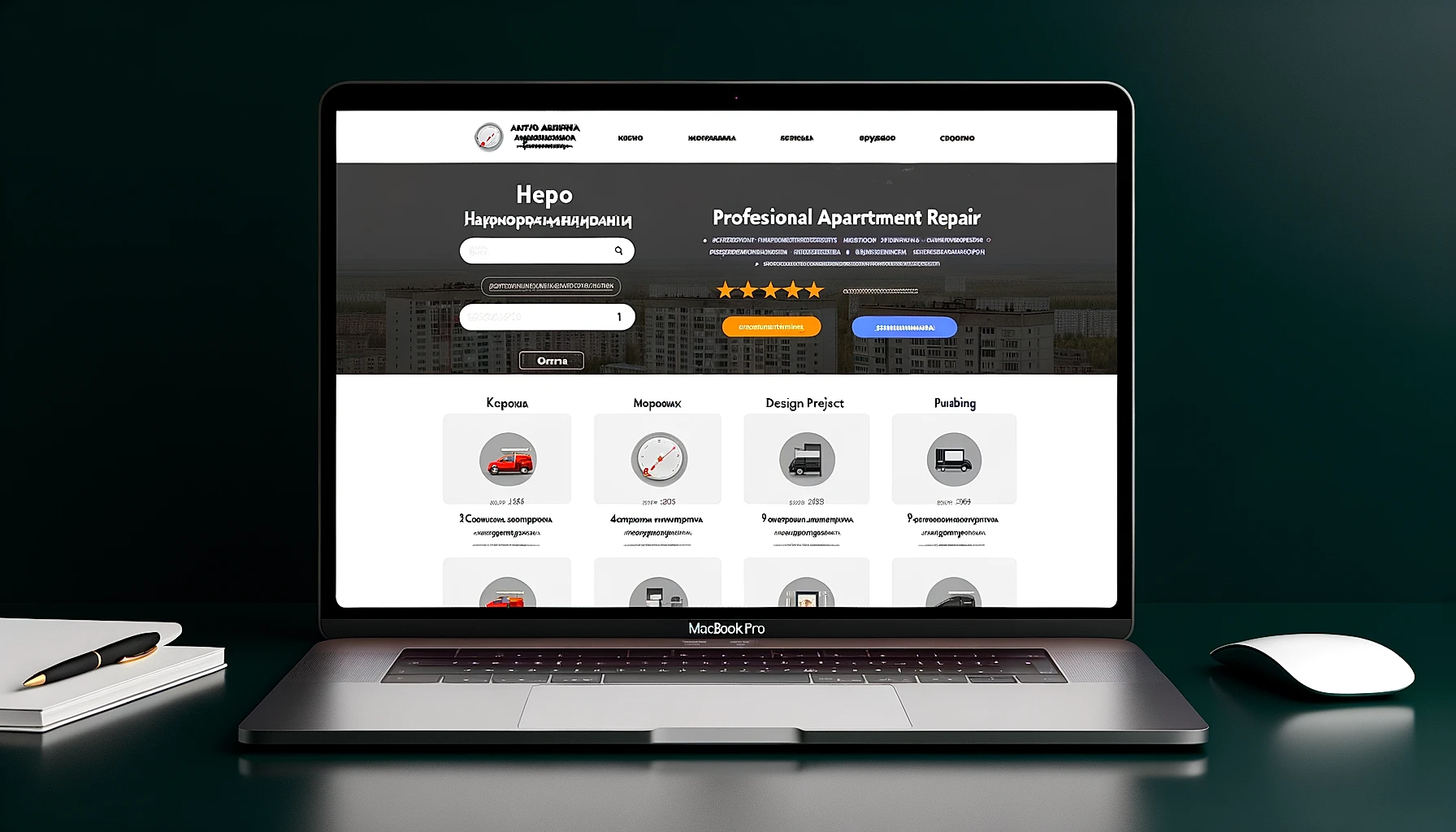 Создание сайта услуг